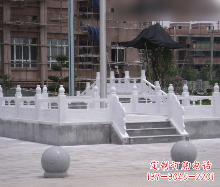 重庆汉白玉升旗台校园石雕