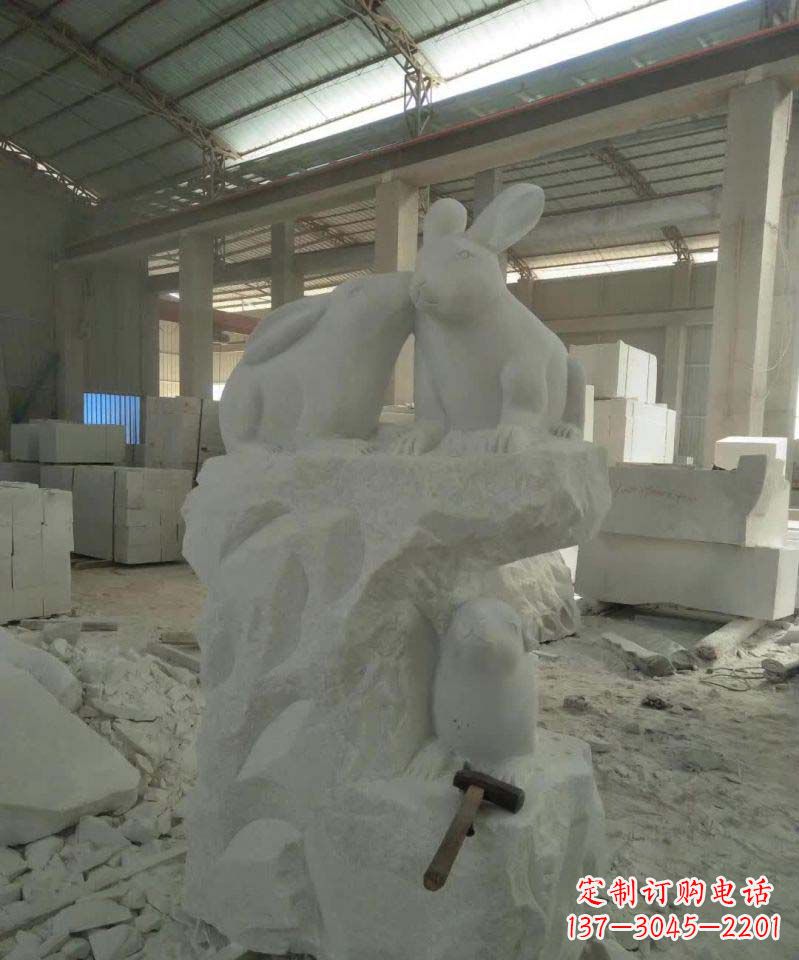 重庆精美的中国古典生肖兔雕塑