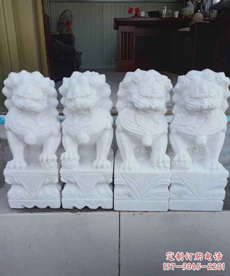 重庆汉白玉狮子雕塑1