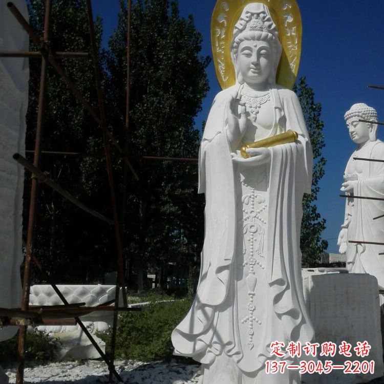 重庆汉白玉石雕佛像石头观音