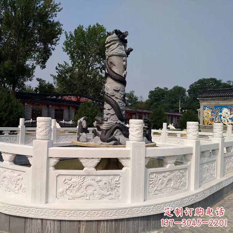 重庆汉白玉石雕刻护栏,精美而别致