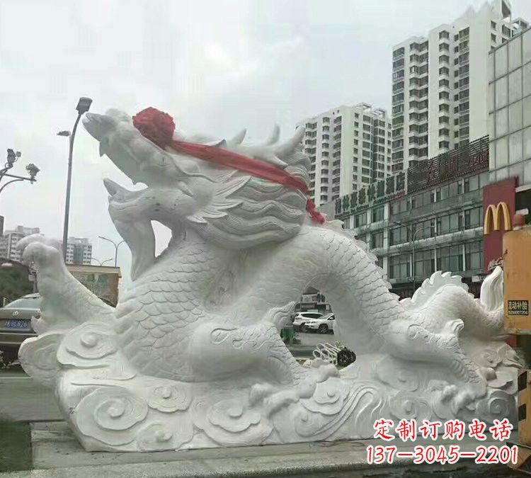 重庆汉白玉神龙雕塑，精致而又具有历史感
