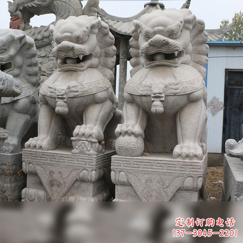 重庆精美雕刻,汉白玉天安门石狮子