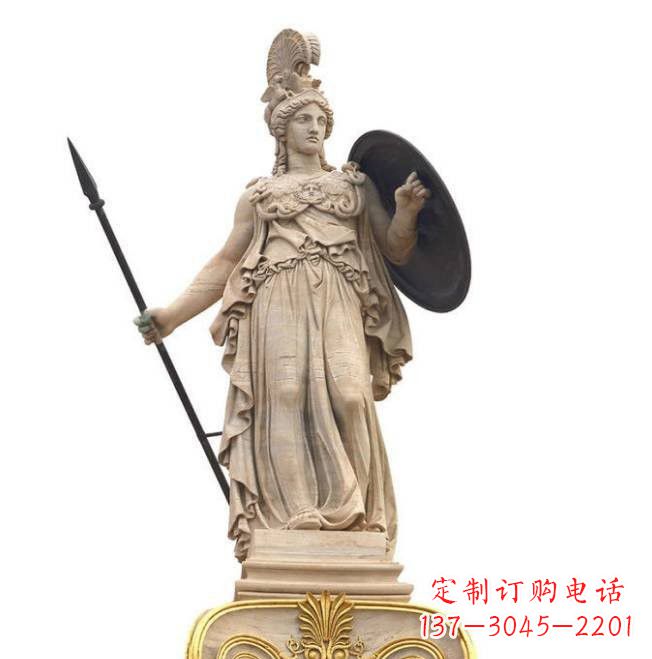 重庆艺术定制——汉白玉希腊女神雅典娜雕塑