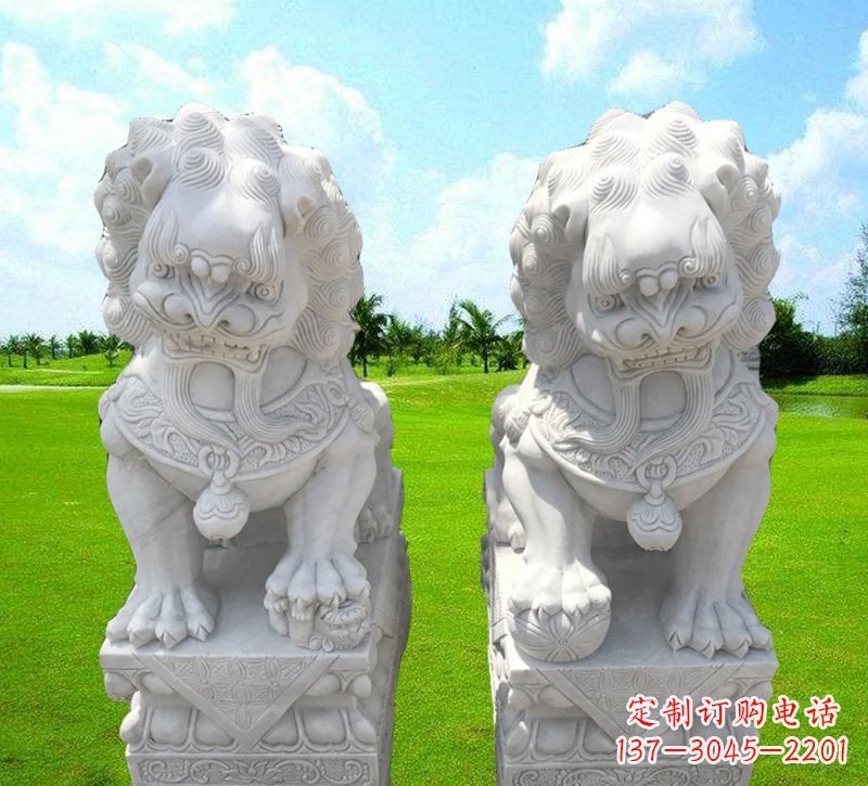 重庆汉白玉狮子雕塑，带您走进文化的世界