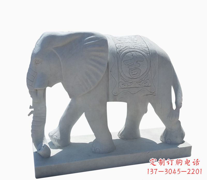 重庆汉白玉招财动物大象