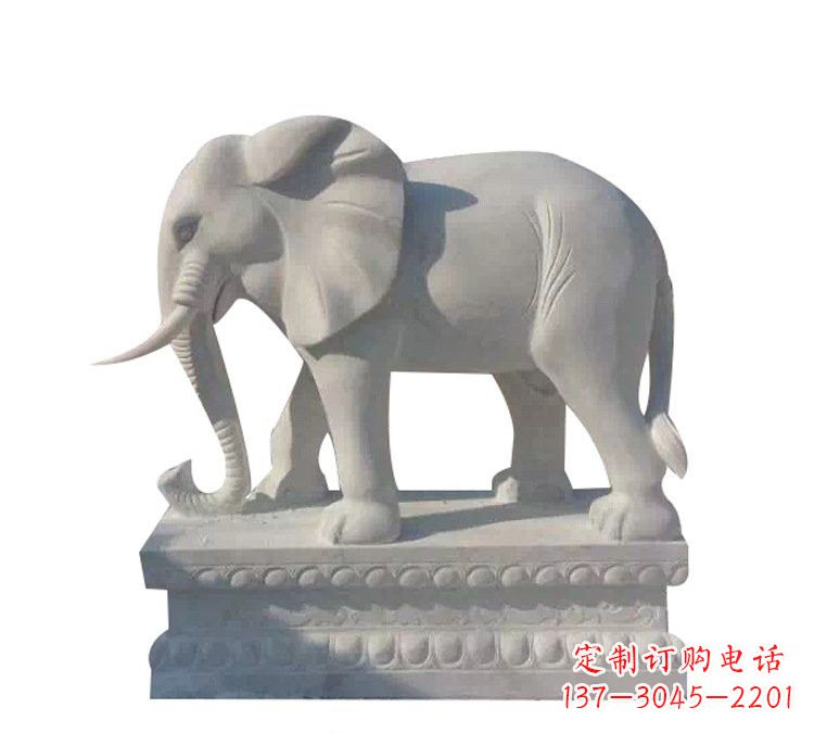 重庆汉白玉镇宅大象石雕