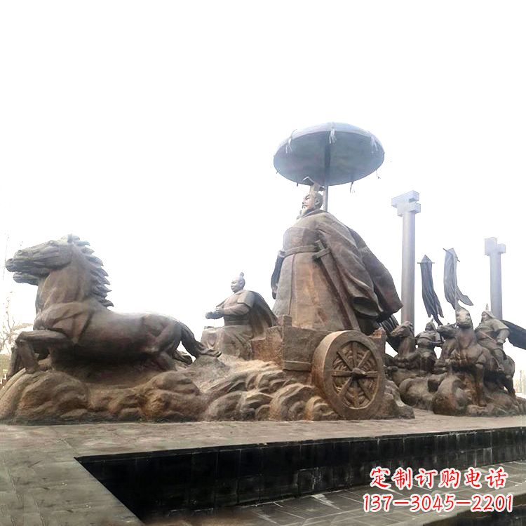 重庆中国历史传奇汉武帝铜雕塑