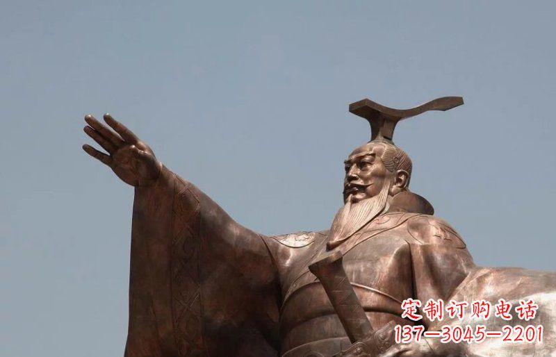 重庆汉武帝古代人物铜雕