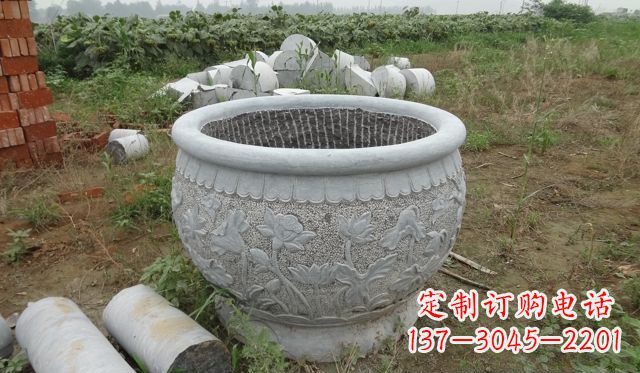 重庆荷花花盆公园景观石雕,千般美妙一览无余