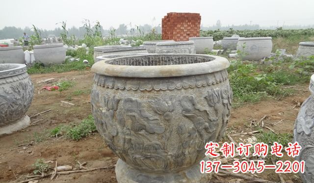 重庆荷花花盆公园景观石浮雕
