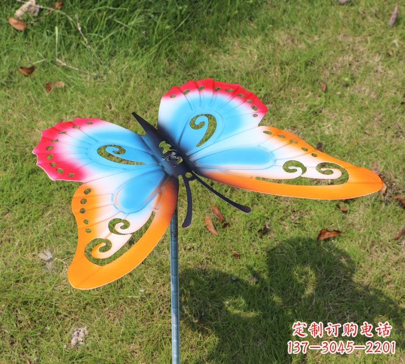 重庆红橙蓝不锈钢蝴蝶雕塑