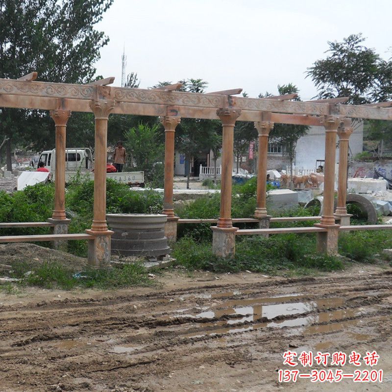 重庆红色石雕定制长廊雕塑