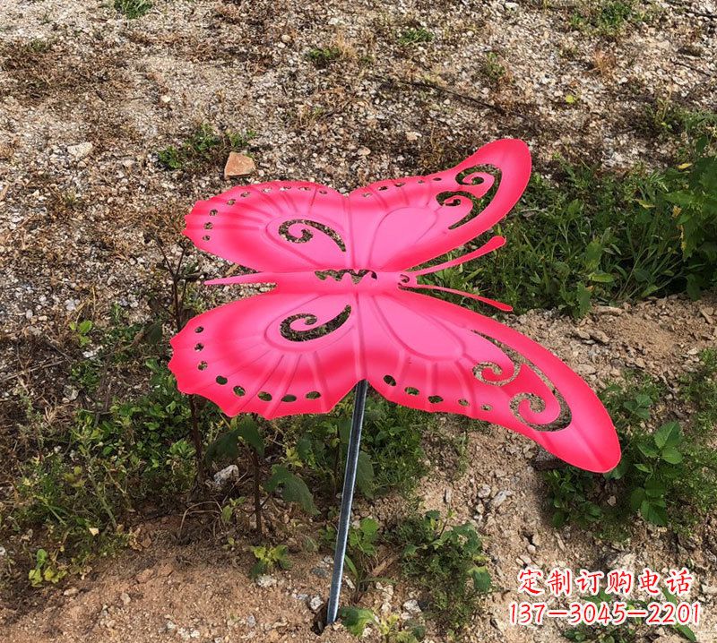 重庆红色铁艺不锈钢蝴蝶雕塑