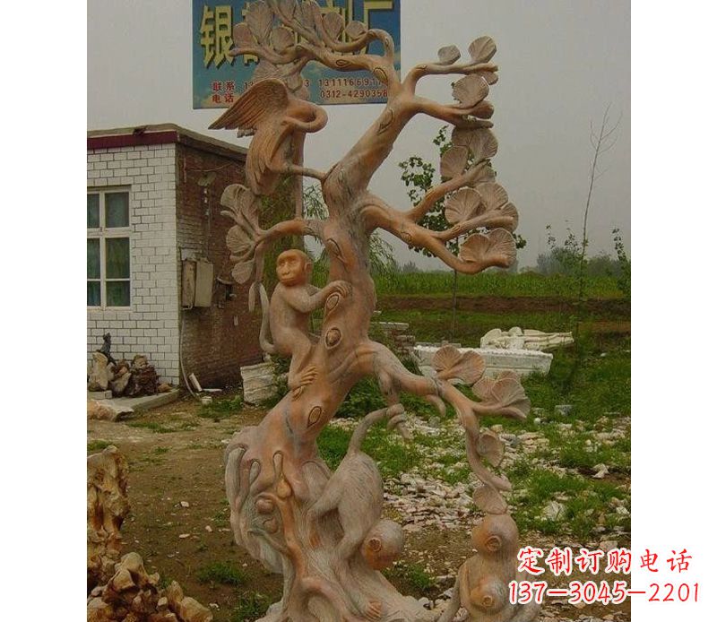 重庆优雅灵动的猴子石雕