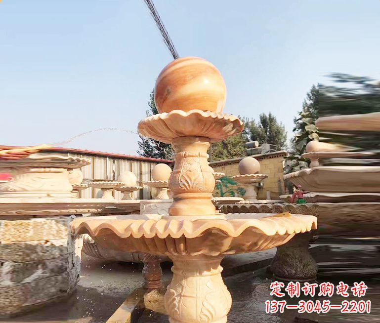 重庆湖北石雕风水球喷泉