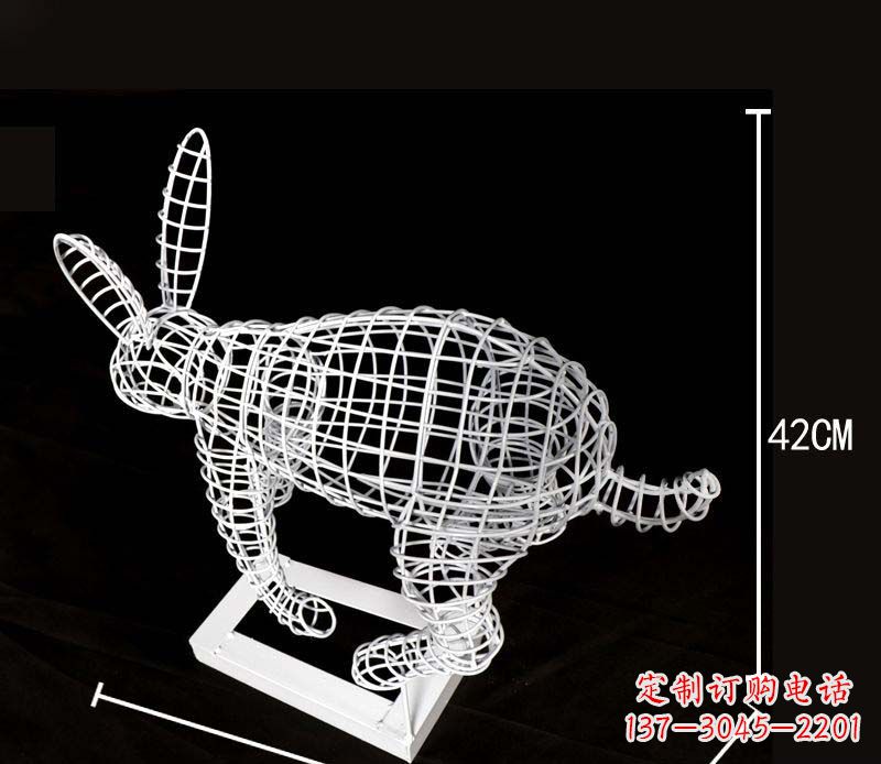重庆全新上市!不锈钢镂空兔子雕塑