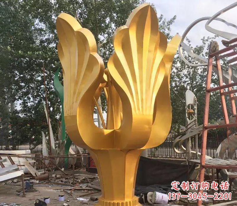 重庆精美紫荆花不锈钢雕塑