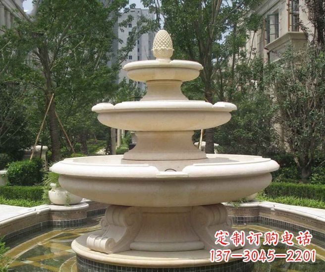 重庆户外多层喷泉石雕 (3)