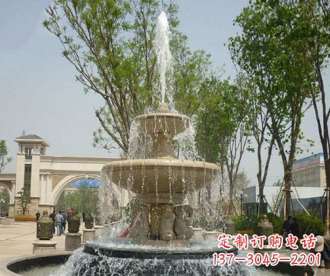 重庆精美多层喷泉雕塑,营造出优美水乐园
