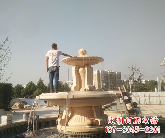 重庆艺术喷泉石雕,实现室外屋顶空间美化