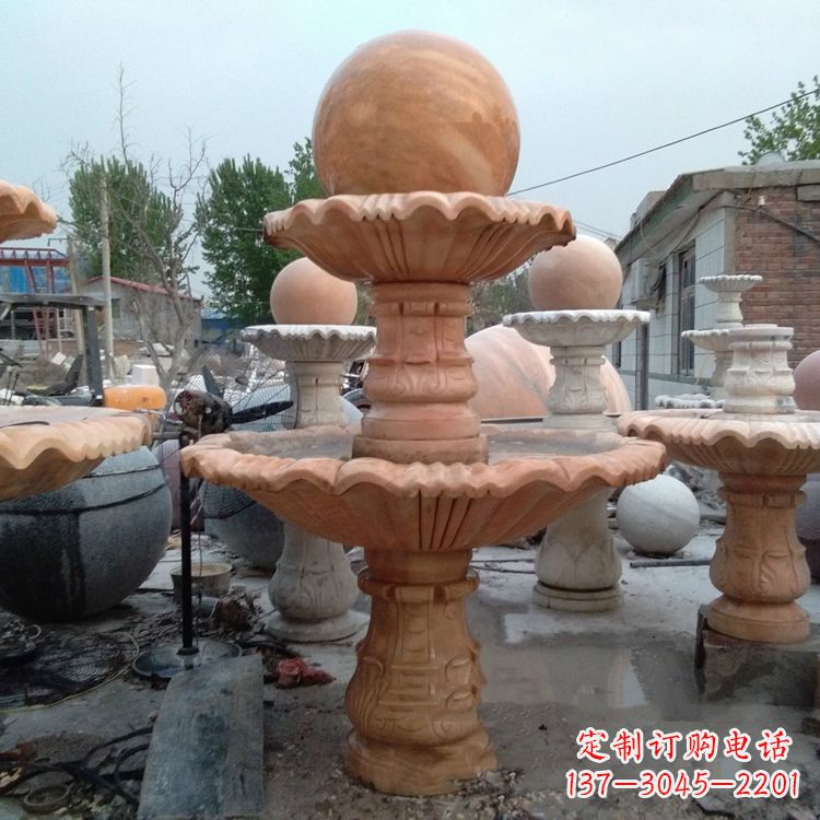 重庆中领雕塑,精致风水球雕塑让你的院落更加精致