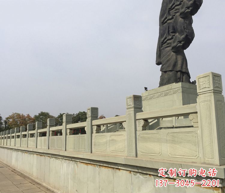 重庆精美的护城河大理石栏板雕塑