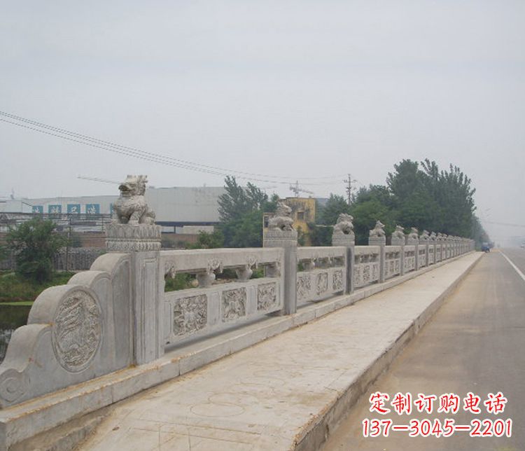 重庆护城河大理石栏板石雕 (2)
