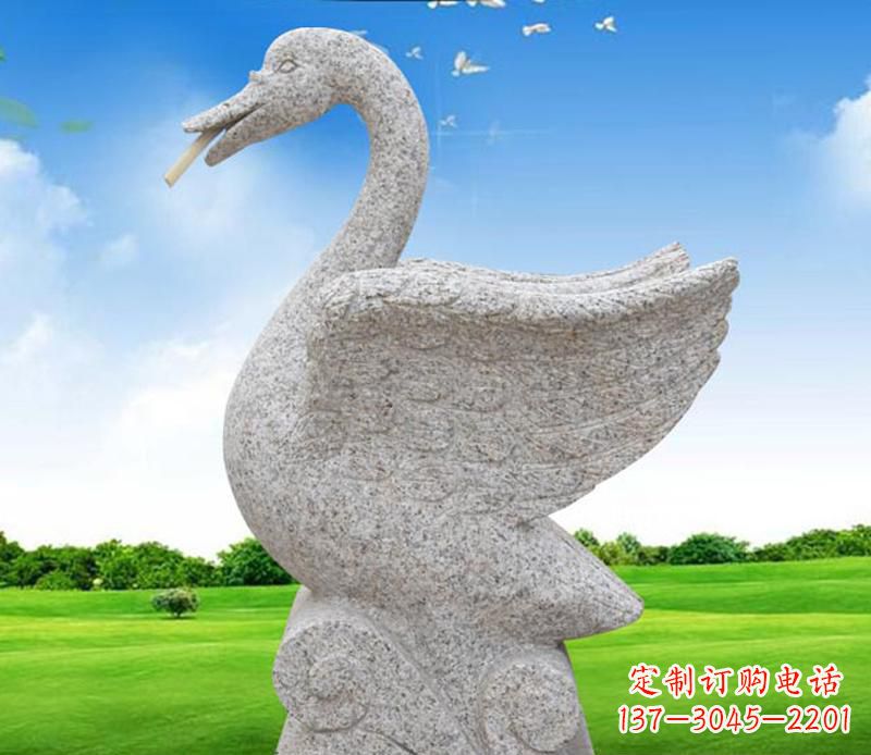 重庆花岗岩动物天鹅雕塑