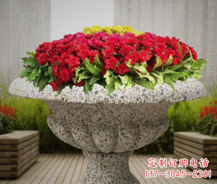 重庆花岗岩花盆小区石雕 (3)