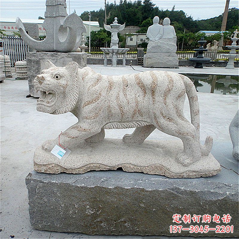 重庆花岗岩老虎石雕,精美细节精雕细琢