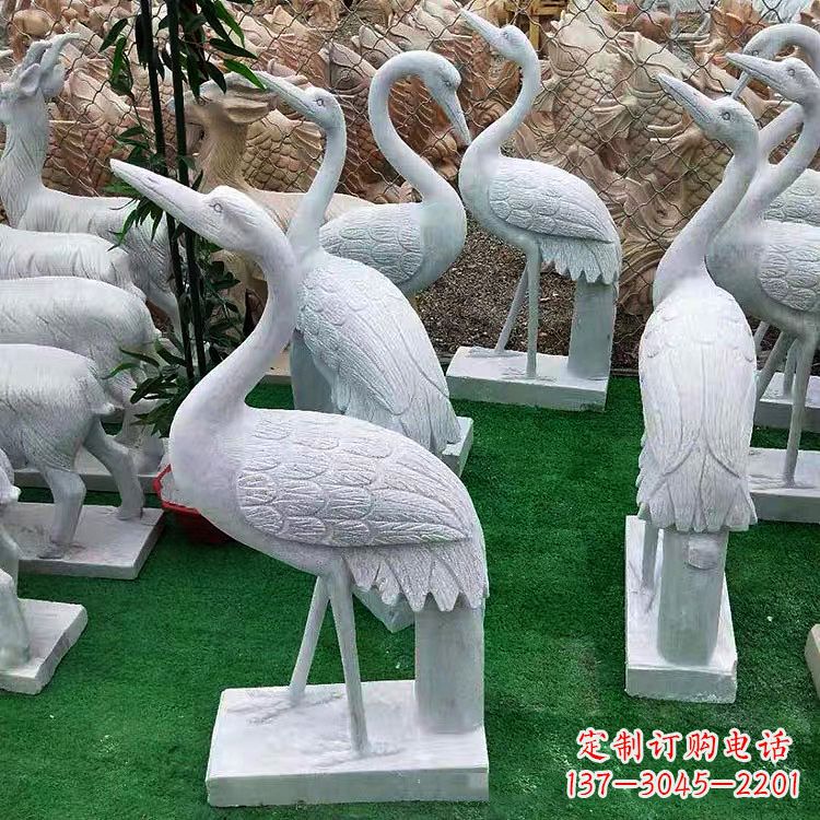 重庆花岗岩仙鹤雕塑,给您的家增添浓浓的古典风情