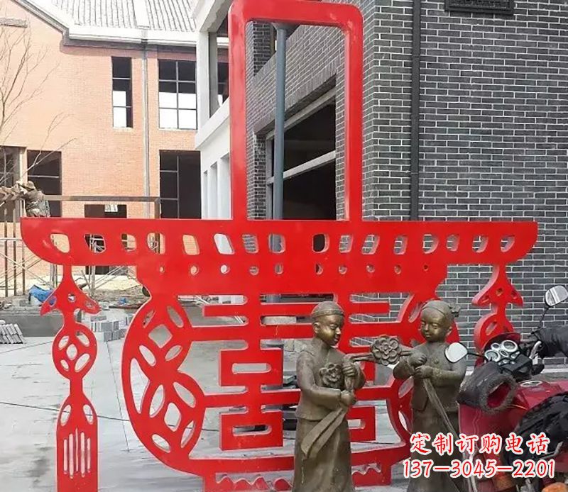 重庆花篮剪纸雕塑不锈钢