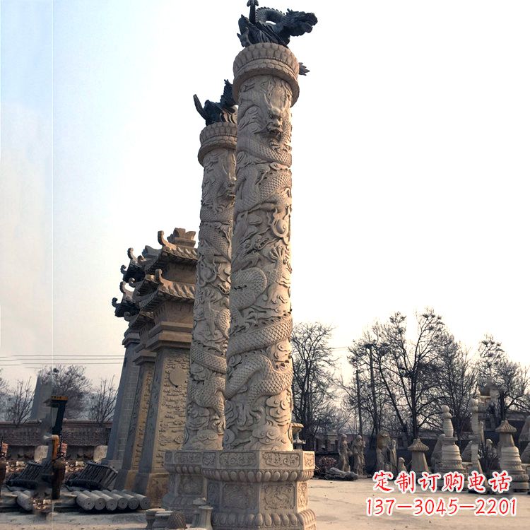 重庆精致精美的华表柱石雕