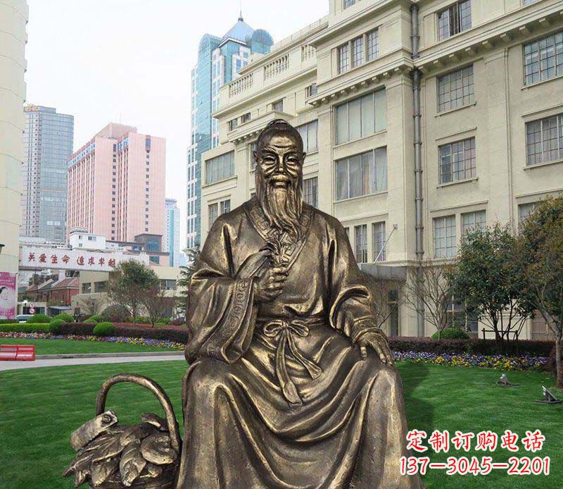 重庆华佗古代名人铜雕