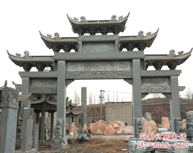 重庆黄冈石雕牌坊