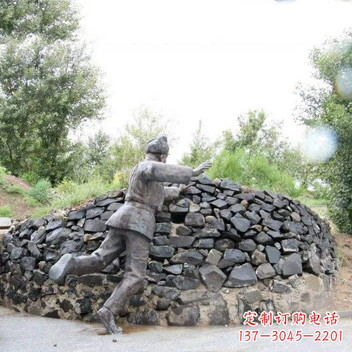 重庆黄继光仿铜情景雕塑