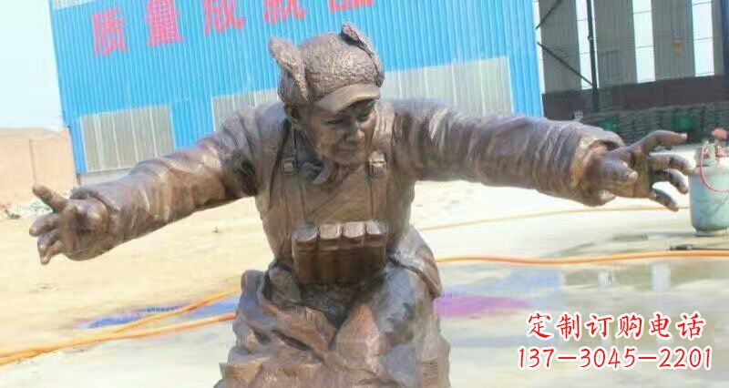 重庆黄继光校园英雄人物铜雕
