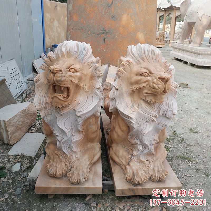 重庆汇丰狮子爬狮雕塑