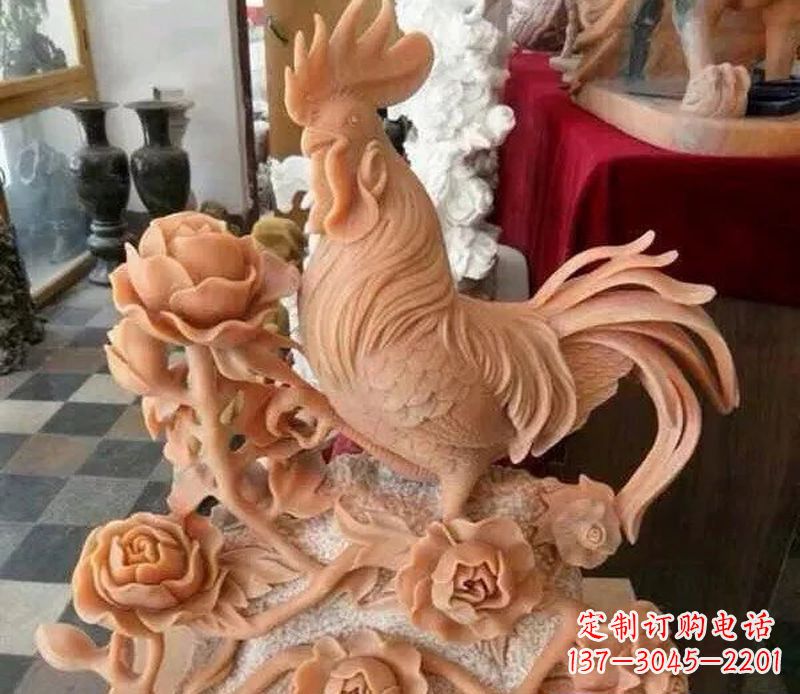 重庆吉祥如意公鸡景观石雕