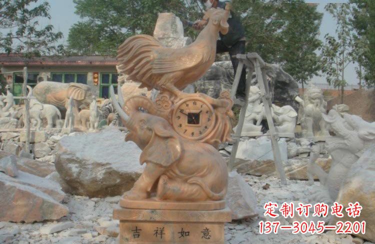 重庆吉祥如意公鸡石雕