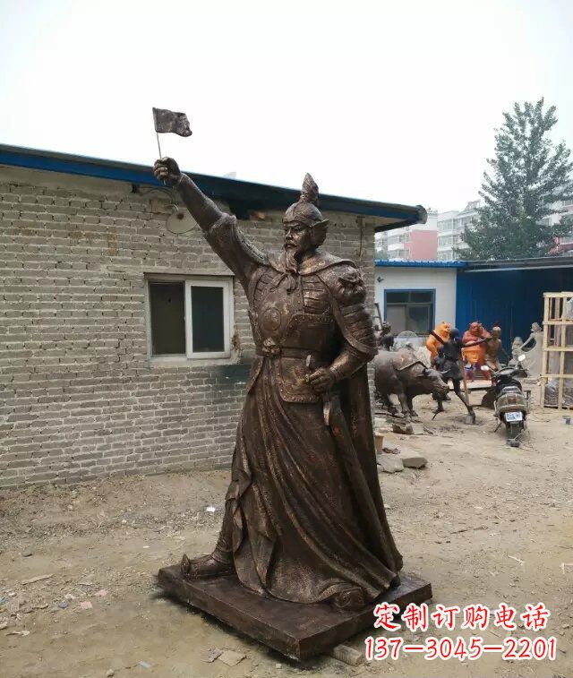 重庆将军古代人物铜雕