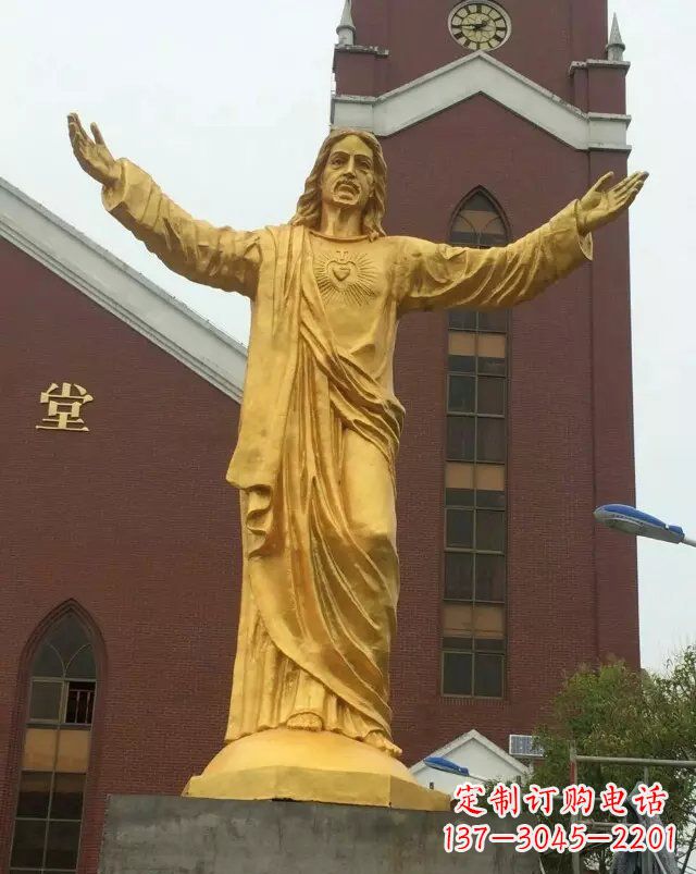 重庆教堂铸铜耶稣雕塑