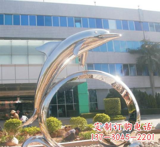重庆精致的不锈钢海豚雕塑