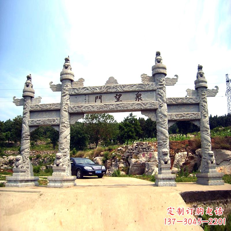 重庆景区大门华表牌坊石雕