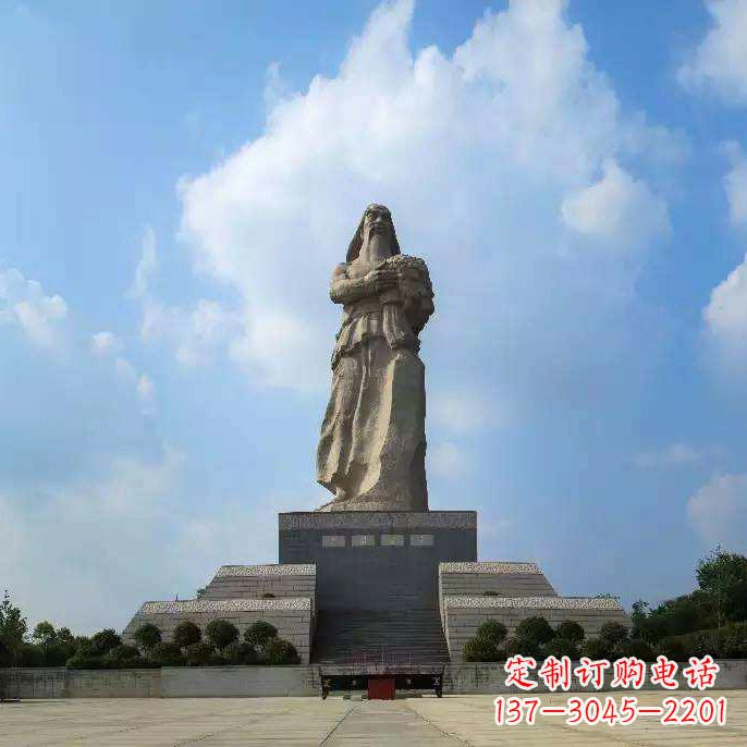 重庆景区广场大型神农雕像汉白玉石雕塑像