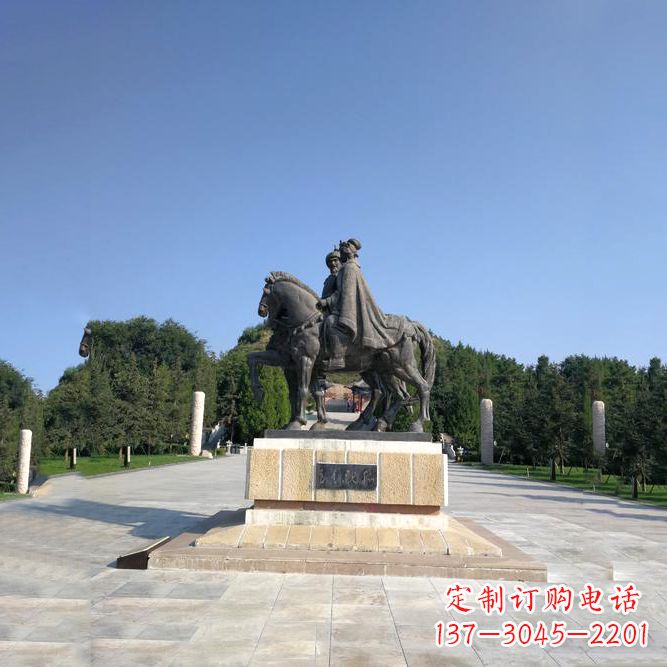 重庆景区广场历史名人王昭君铜雕塑
