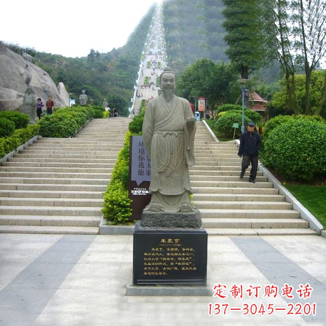 重庆景区广场历史名人丹溪翁朱震亨大理石雕塑