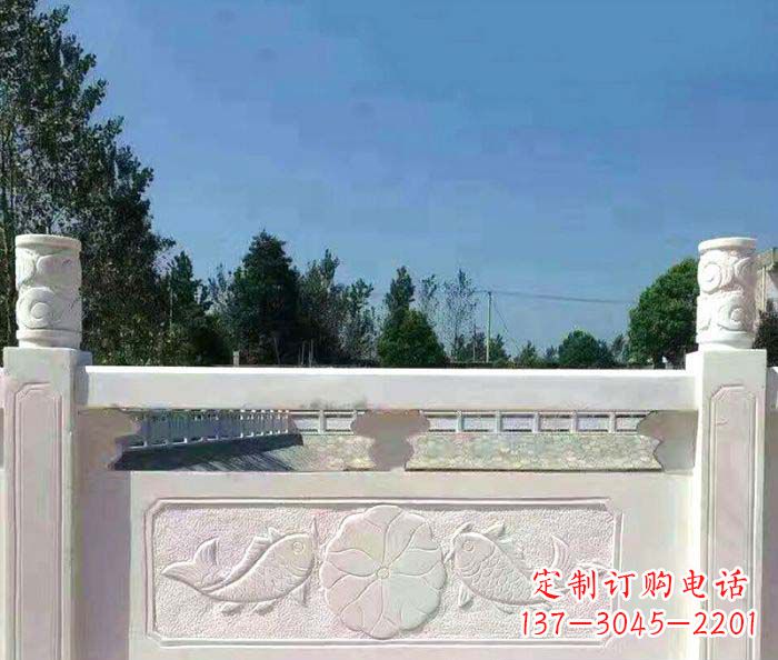 重庆精美汉白玉石浮雕栏板
