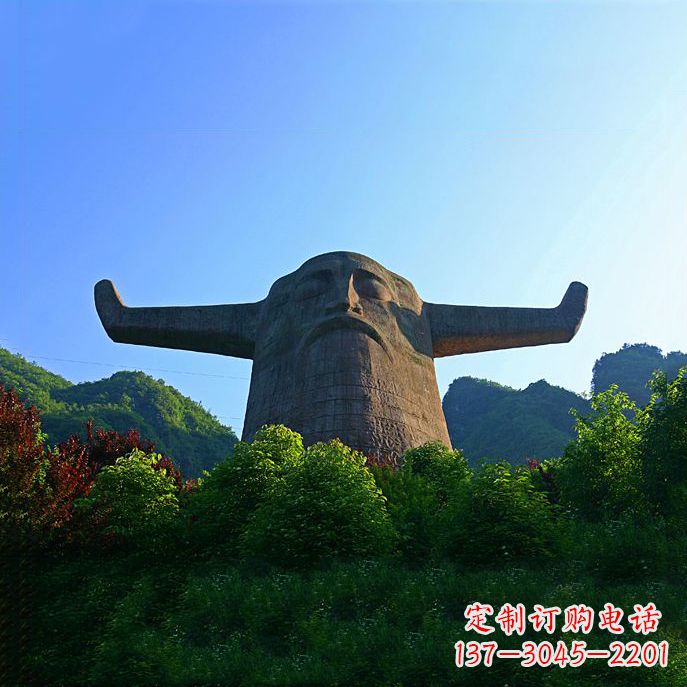 重庆景区景点大型神农头像雕塑